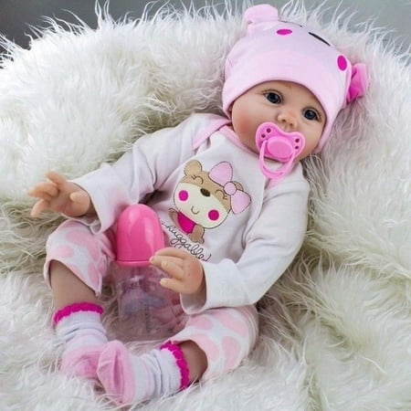 Newborn Baby Doll Gift Toy Soft Vinyl Silicone Lifelike Reborn Kids Toddler Girl